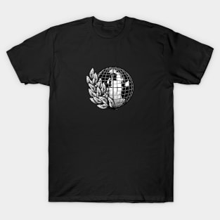 save the earth icon, earth vintage hand drawing design T-Shirt